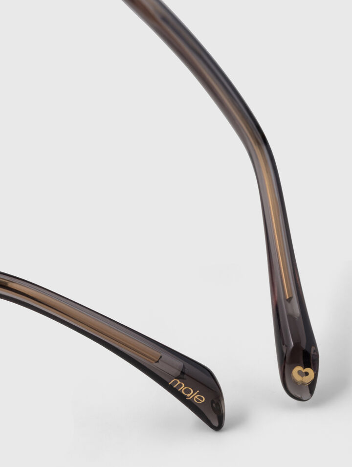 Gafas cat eye de metal y acetato