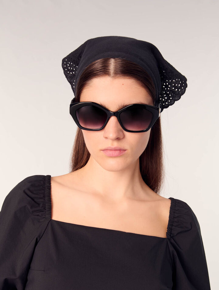 Gafas cat eye de acetato negro