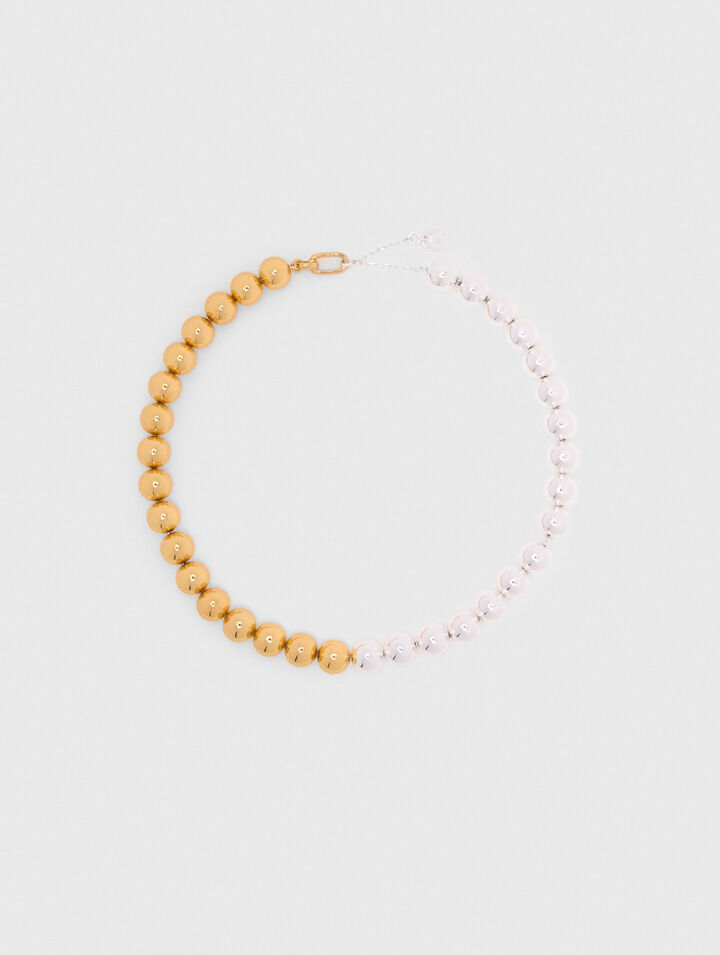 Collar de cuentas bicolor