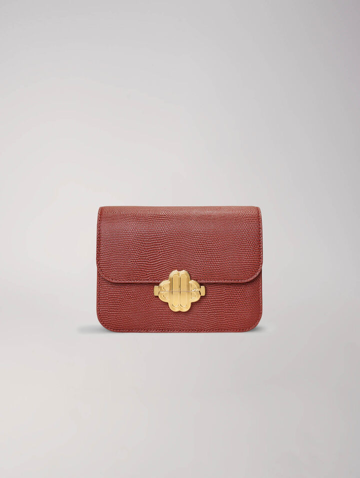 Bolso Clover de piel efecto lagarto