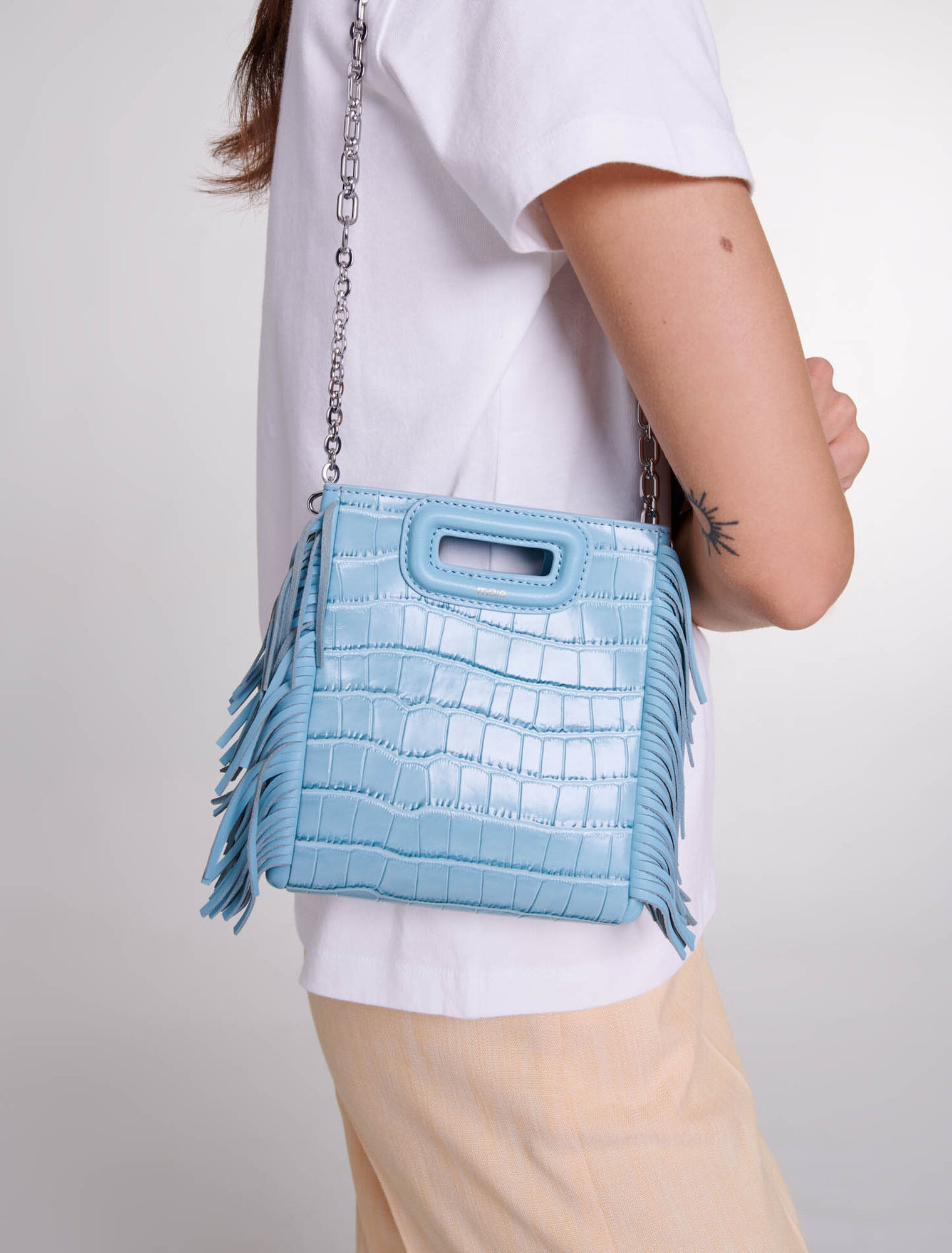 Bolso M Mini de piel de cocodrilo