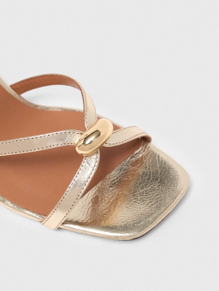 Sandalias multitiras metalizadas