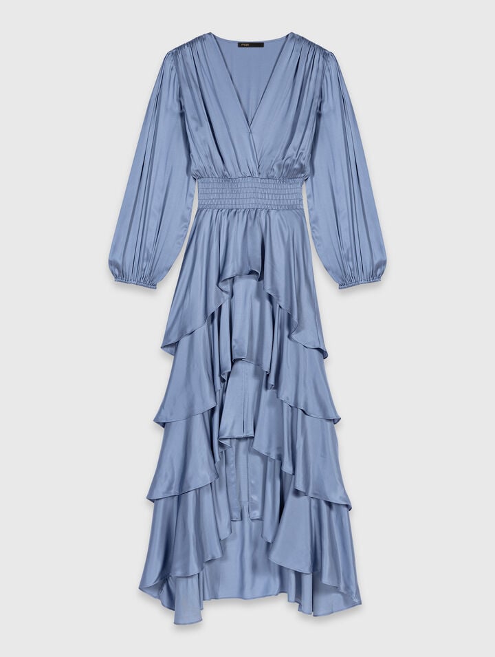 Vestido largo con volantes