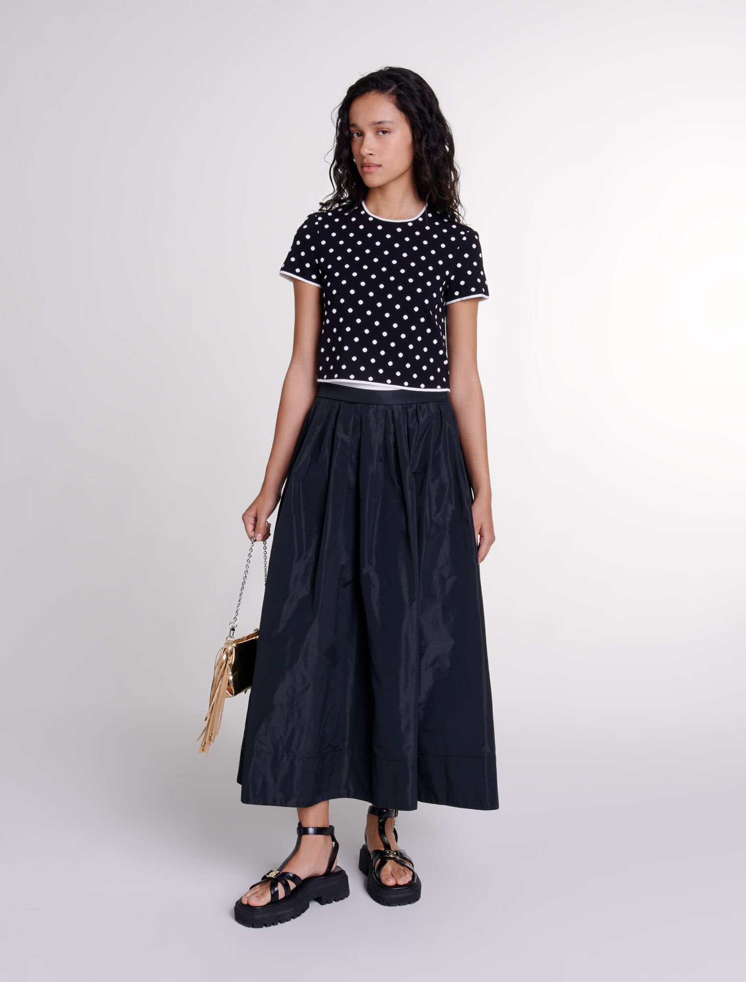 Top de punto jacquard 
