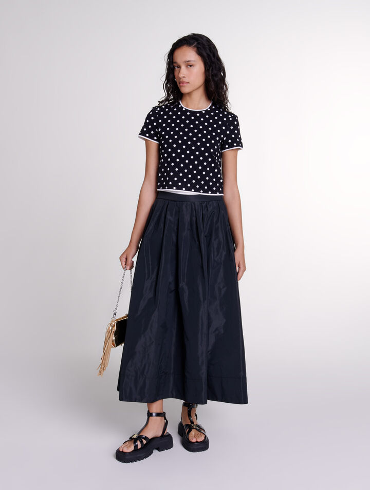 Top de punto jacquard 