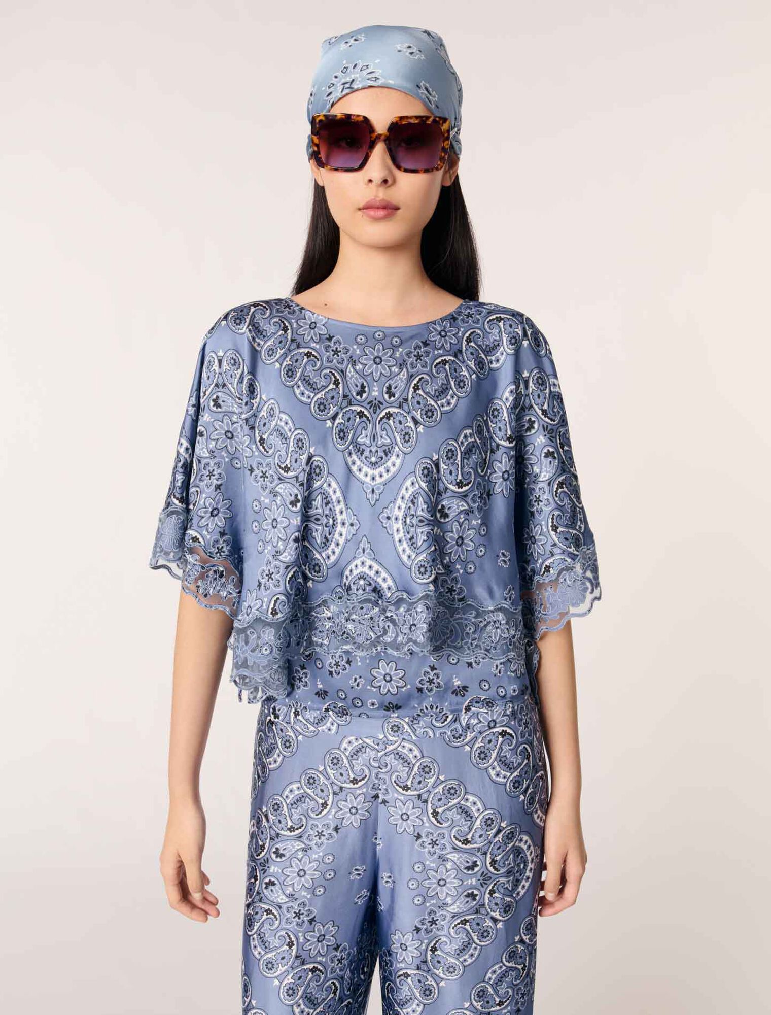 Top estampado fluido