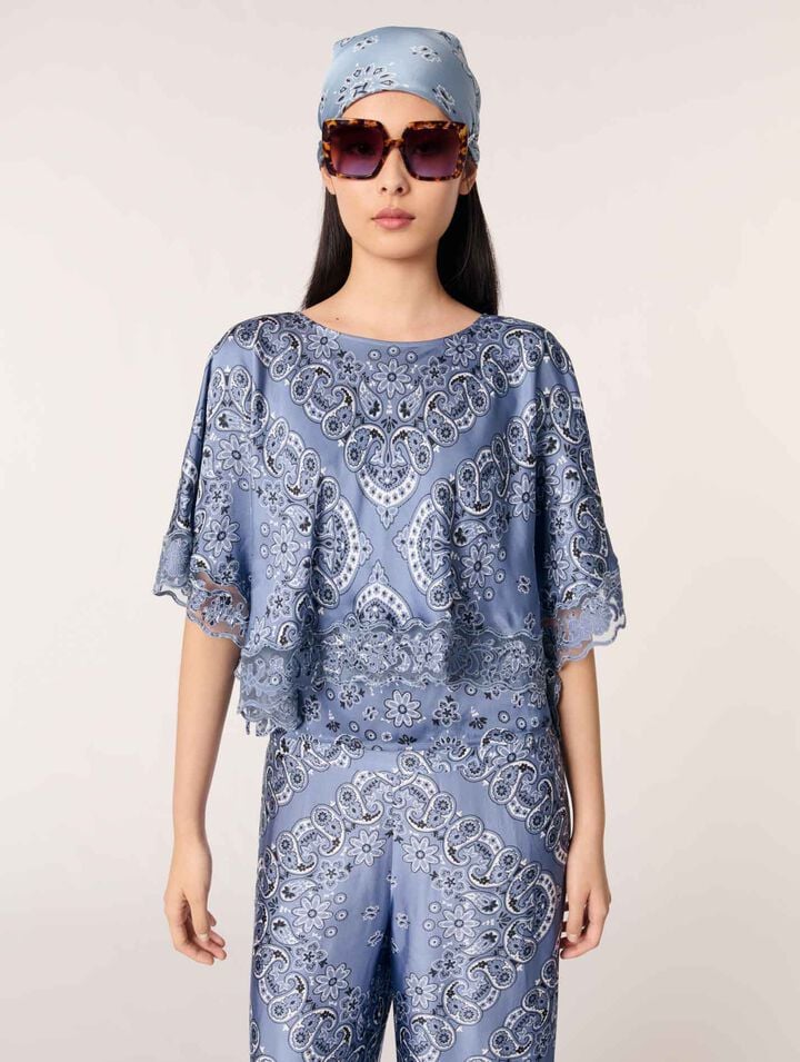 Top estampado fluido