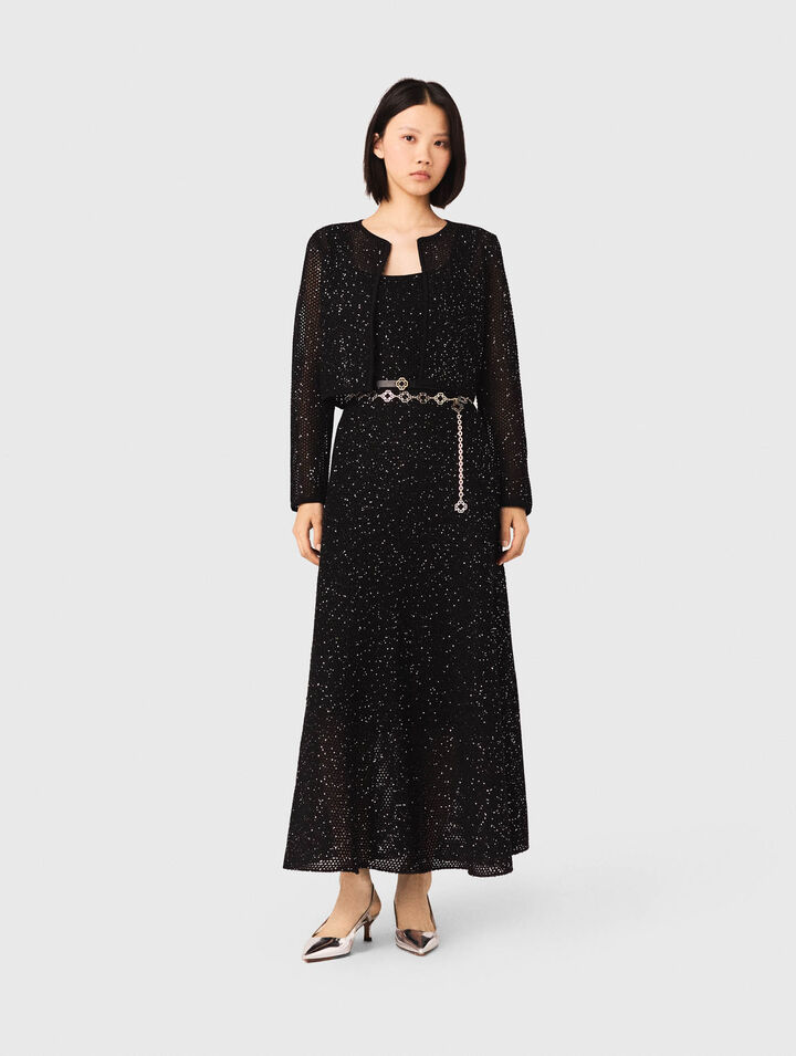 Cárdigan de punto con strass