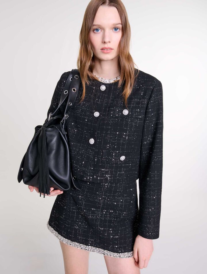 Chaqueta corta de tweed