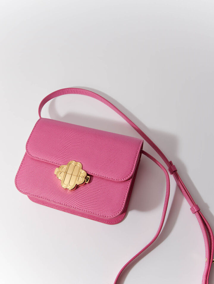Bolso Clover de piel efecto lagarto