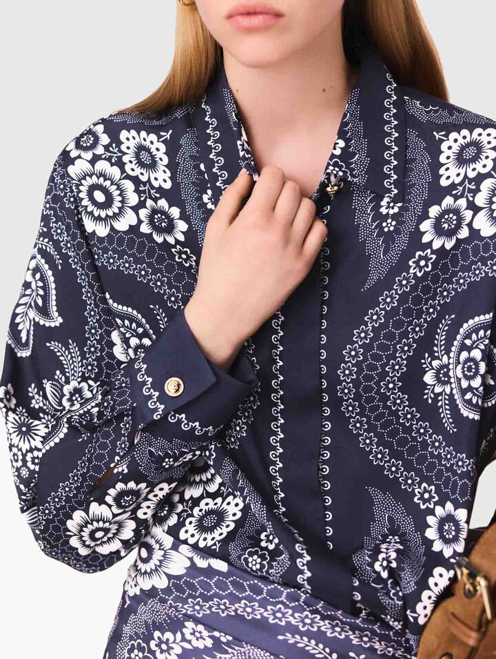 Camisa fluida estampada