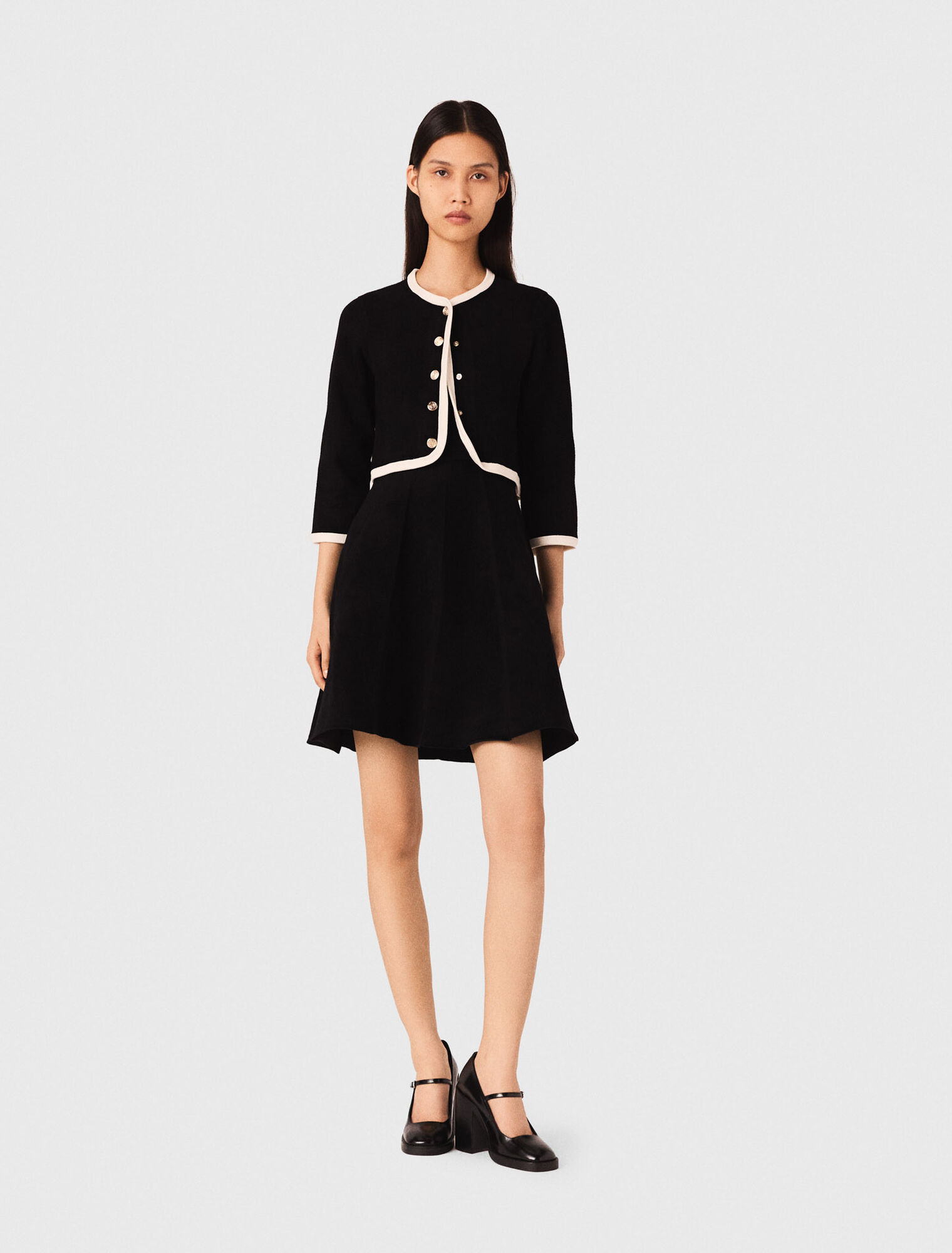 Vestido 2-en-1 efecto terciopelo