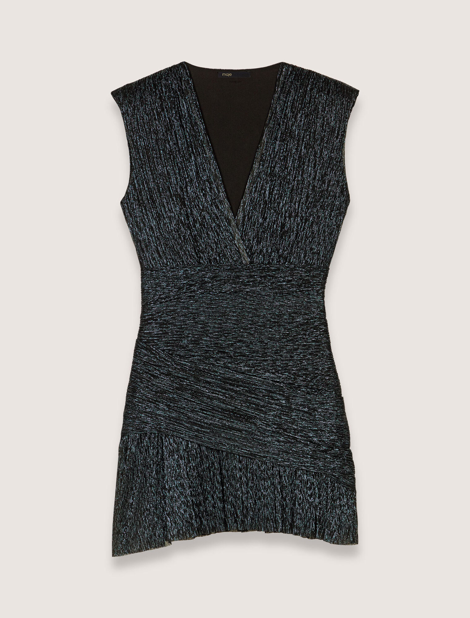 Vestido corto metalizado
