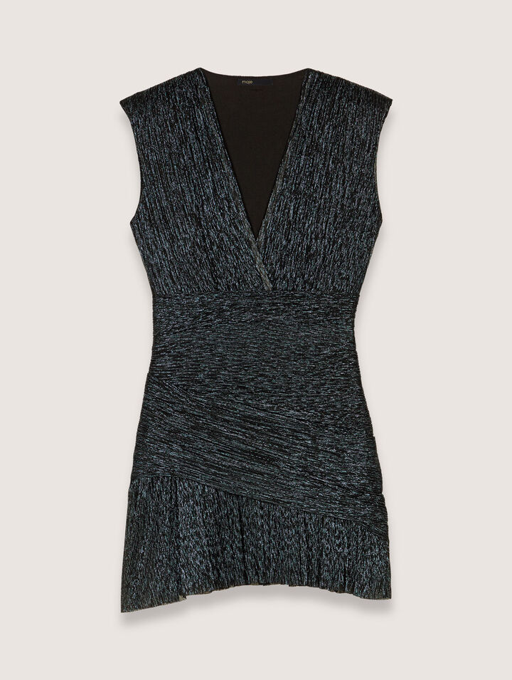 Vestido corto metalizado