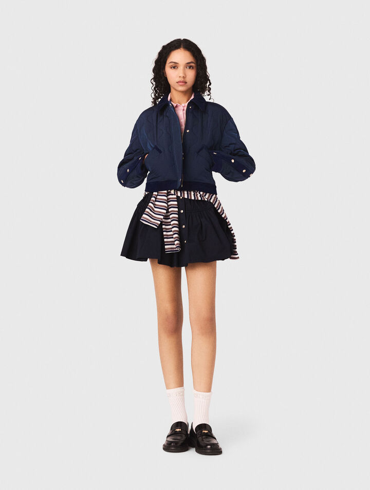 Cazadora acolchada con terciopelo