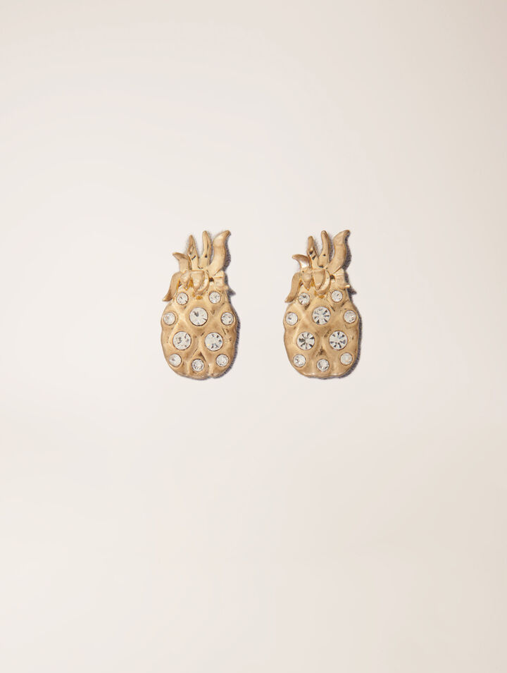 Pendientes de piña con strass