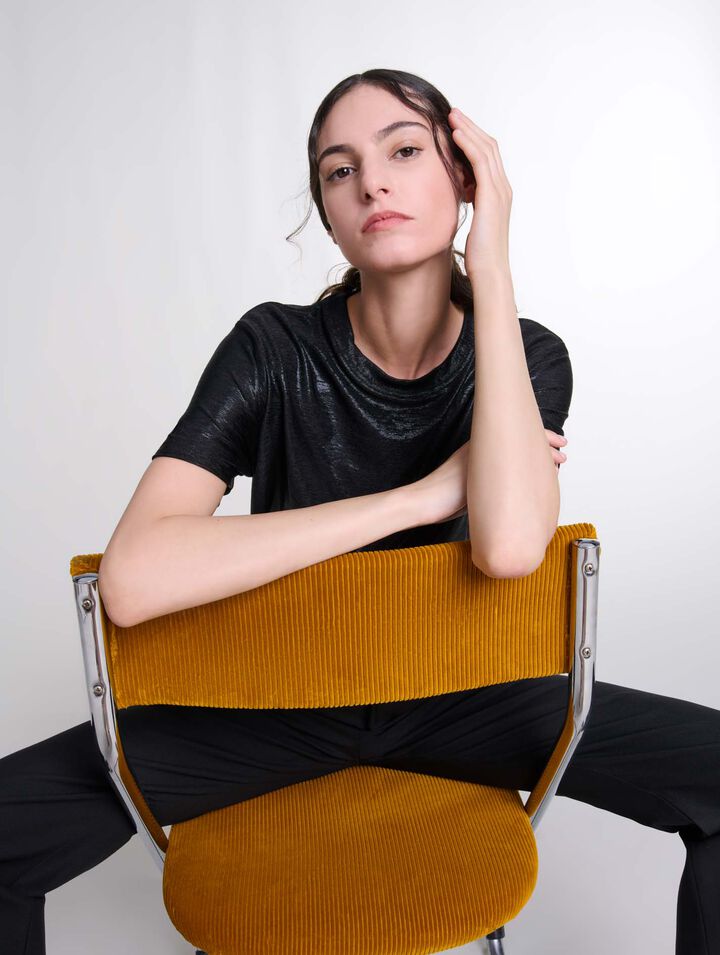 Camiseta de lamé