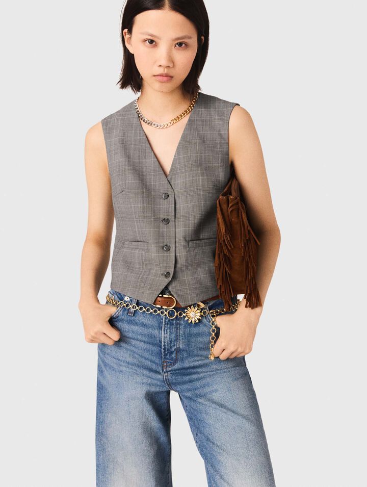 Chaleco sastre de cuadros