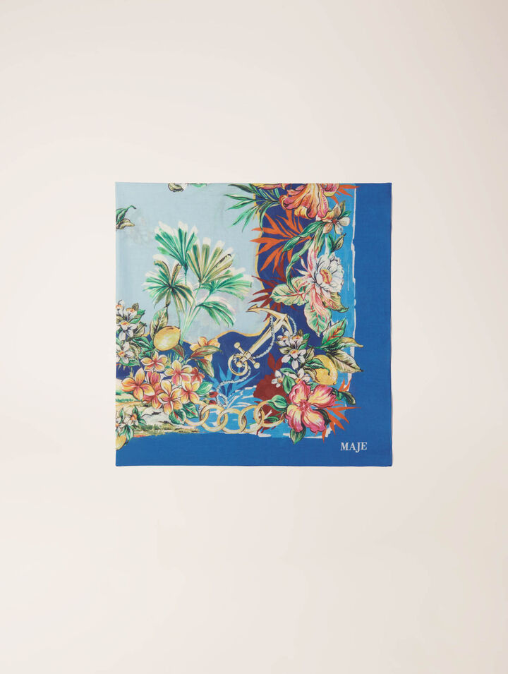 Pañuelo 90x90 cm algodón estampado