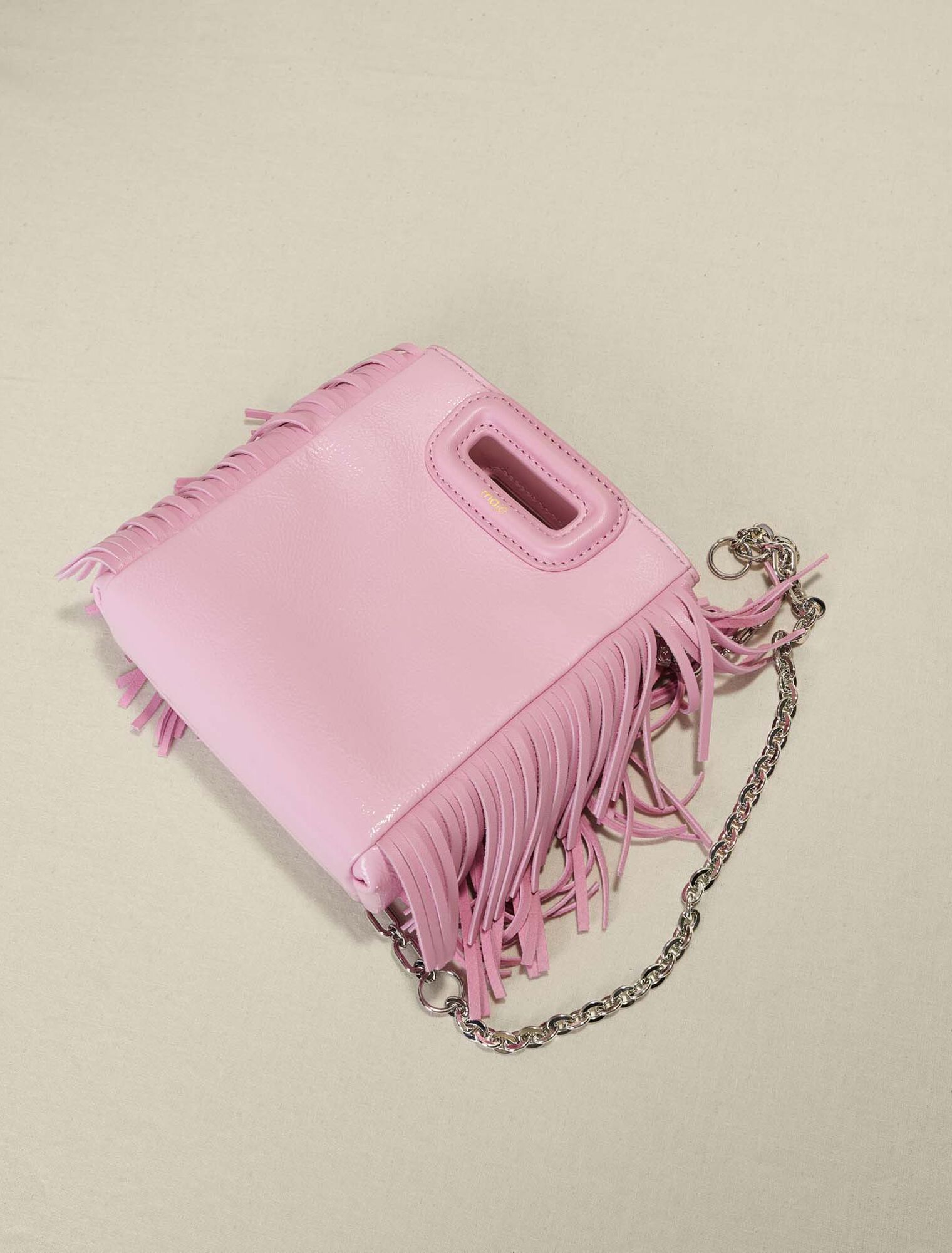Minibolso M de piel rosa