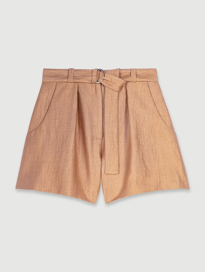Pantalón corto de lino