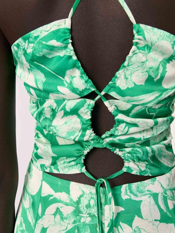 Vestido largo estampado