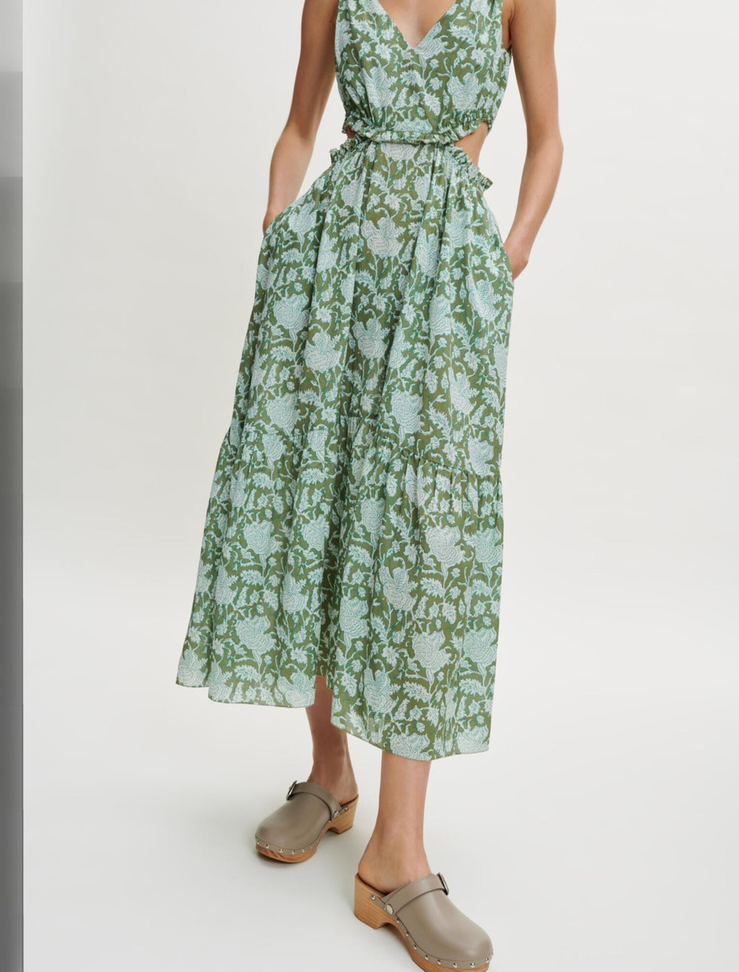Vestido de algodón estampado