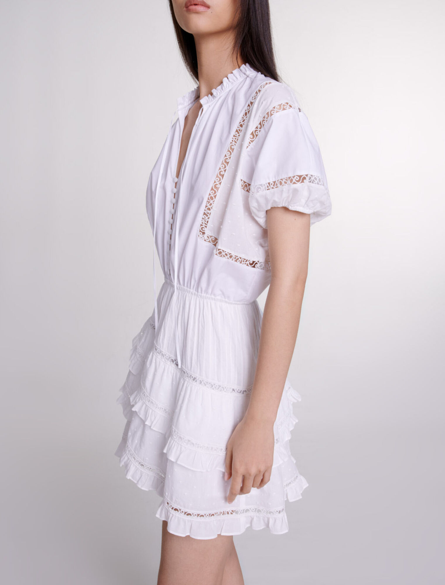 Vestido corto bordado