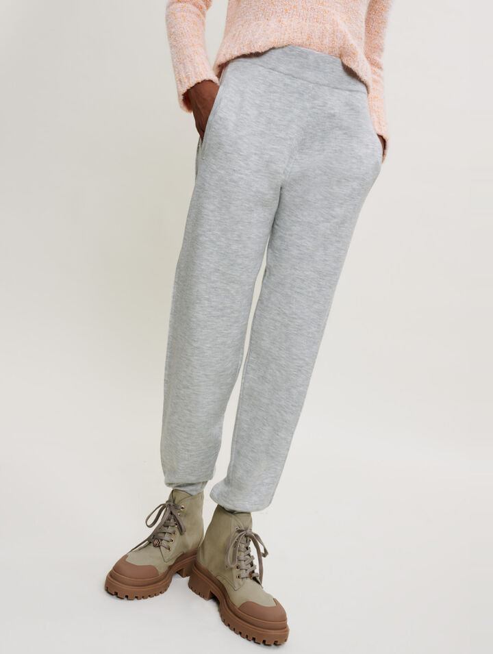 Pantalón jogging de punto jaspeado