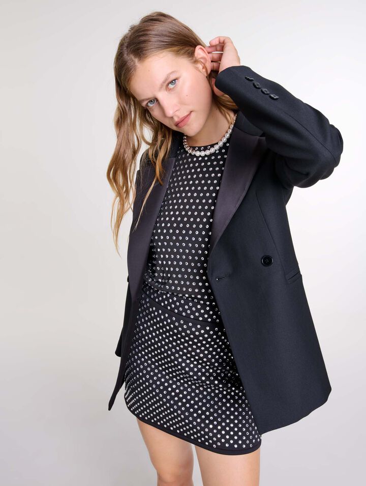 Chaqueta de traje con pasador