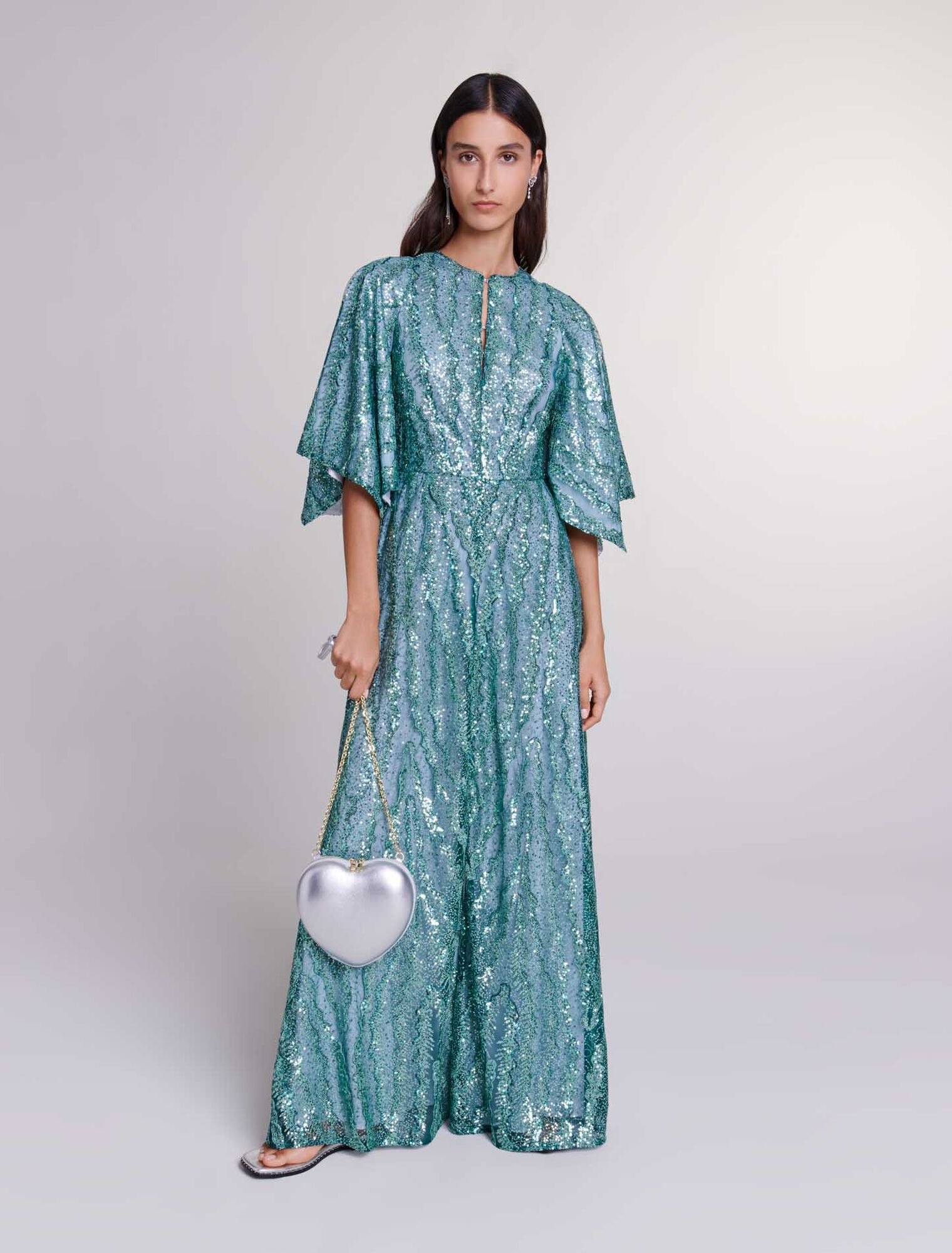 Vestido largo con lentejuelas