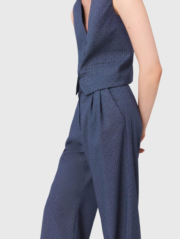 Pantalón de traje con strass