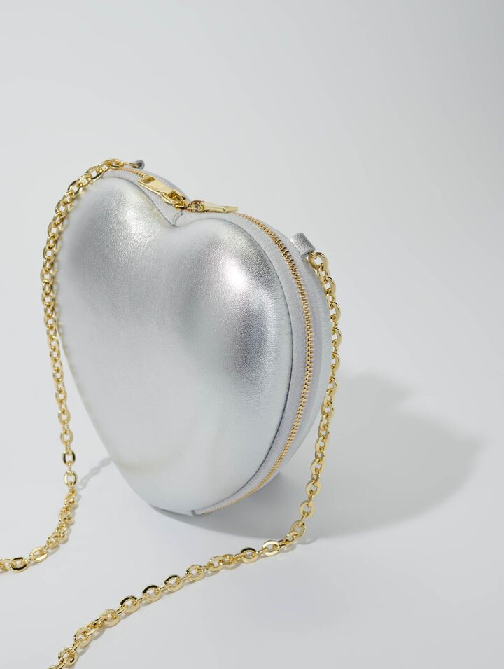 Bolso de corazón de cuero