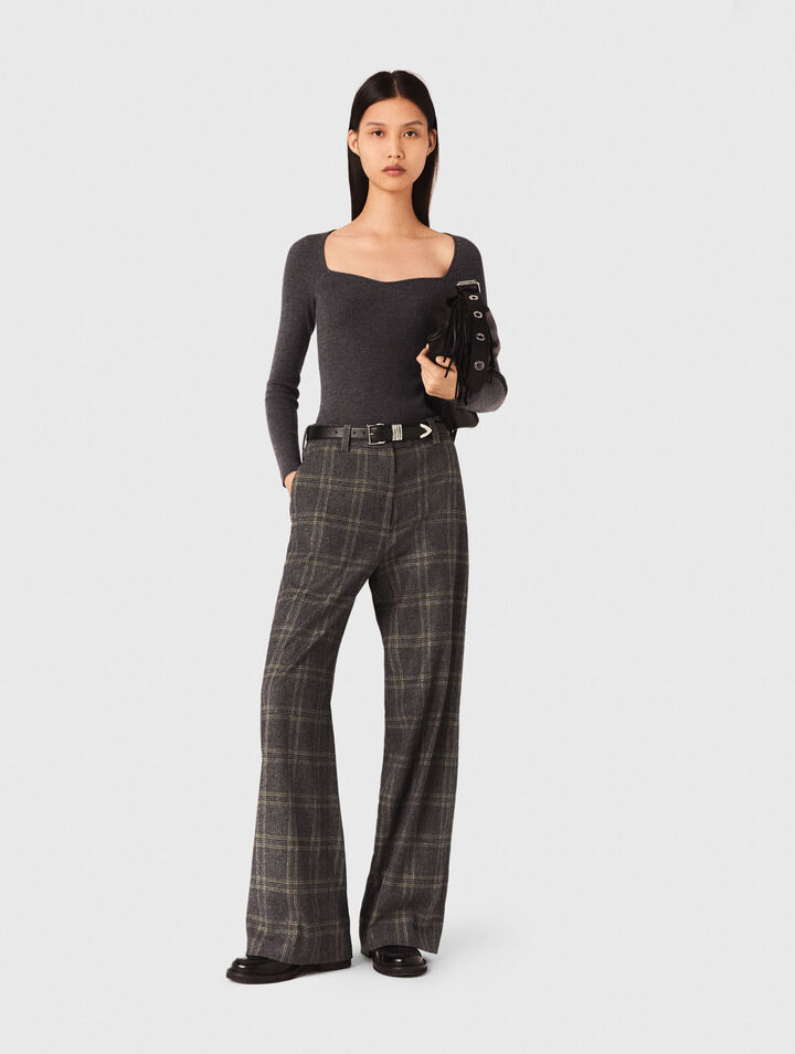 Pantalón de traje a cuadros