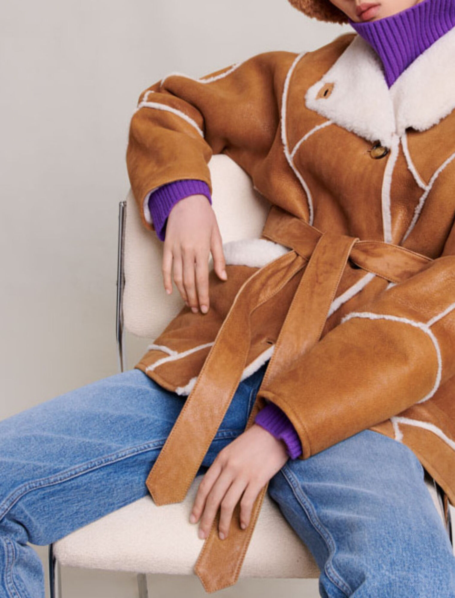 Abrigo corto de borreguillo