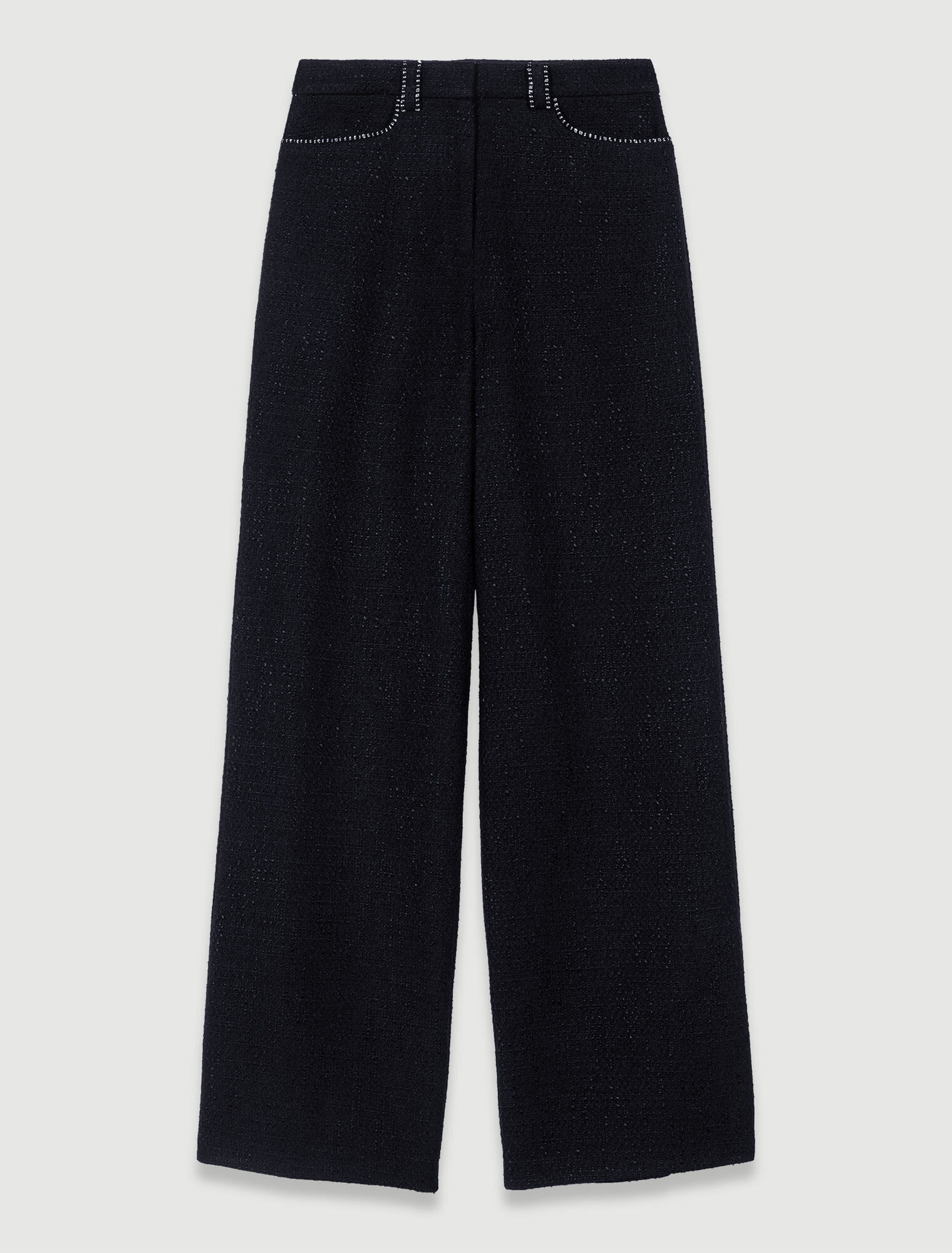 Pantalón ancho de tweed