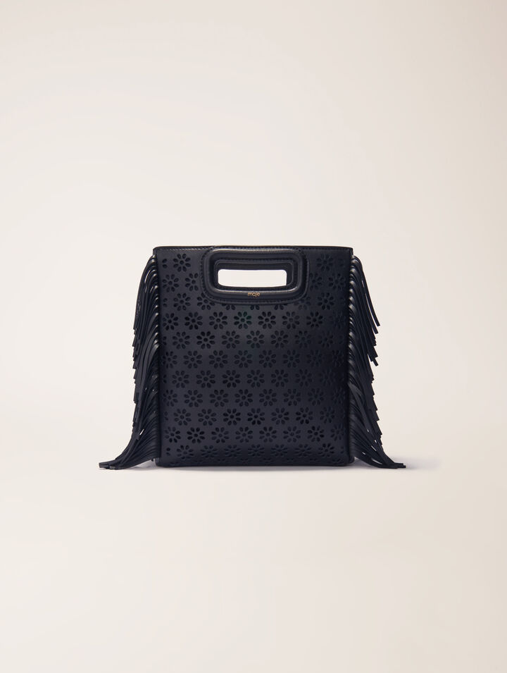 Bolso M de piel perforada