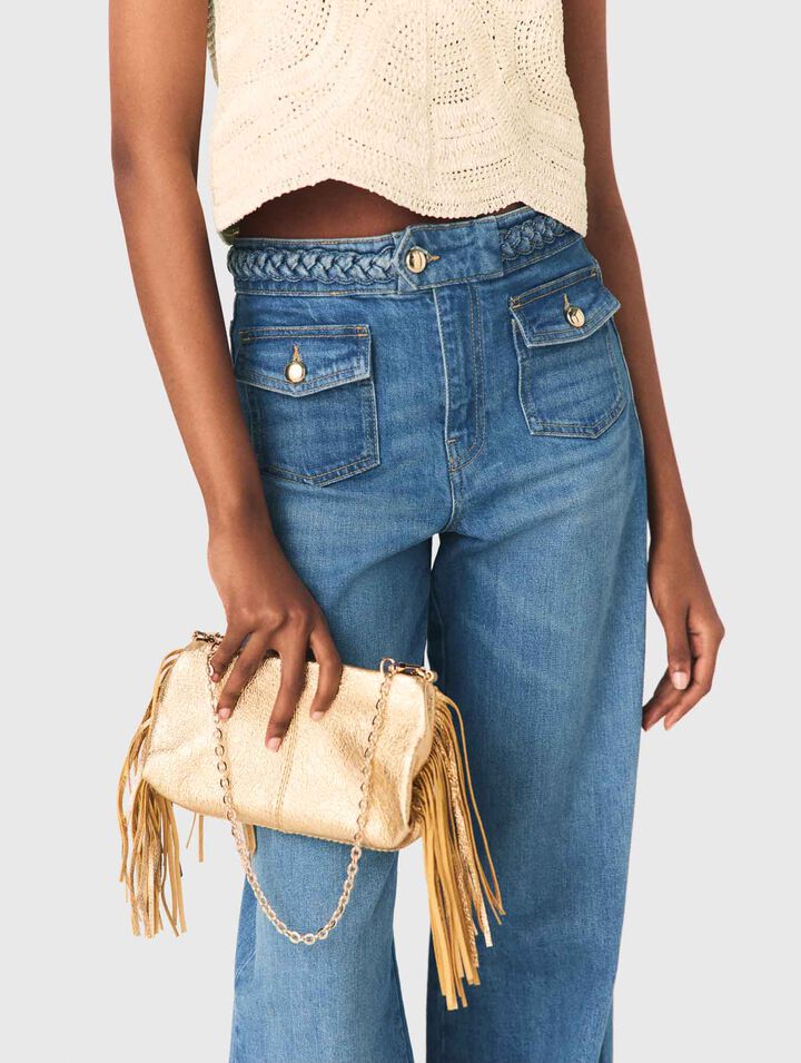 Bolso Miss M pouch metalizado