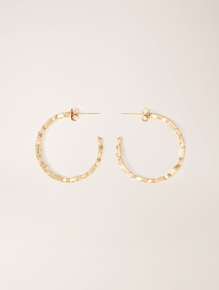 Pendientes de aro con strass