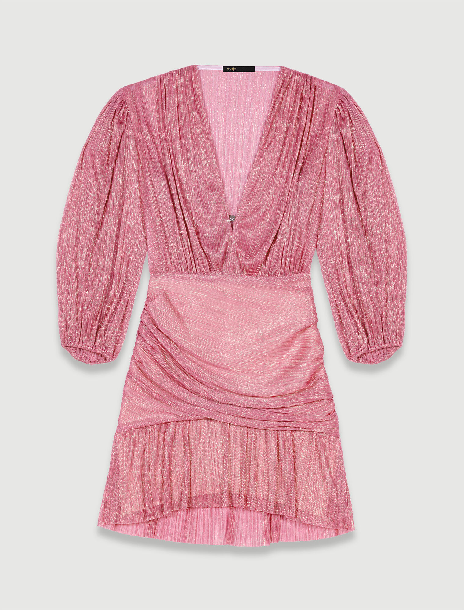 Vestido corto de lamé