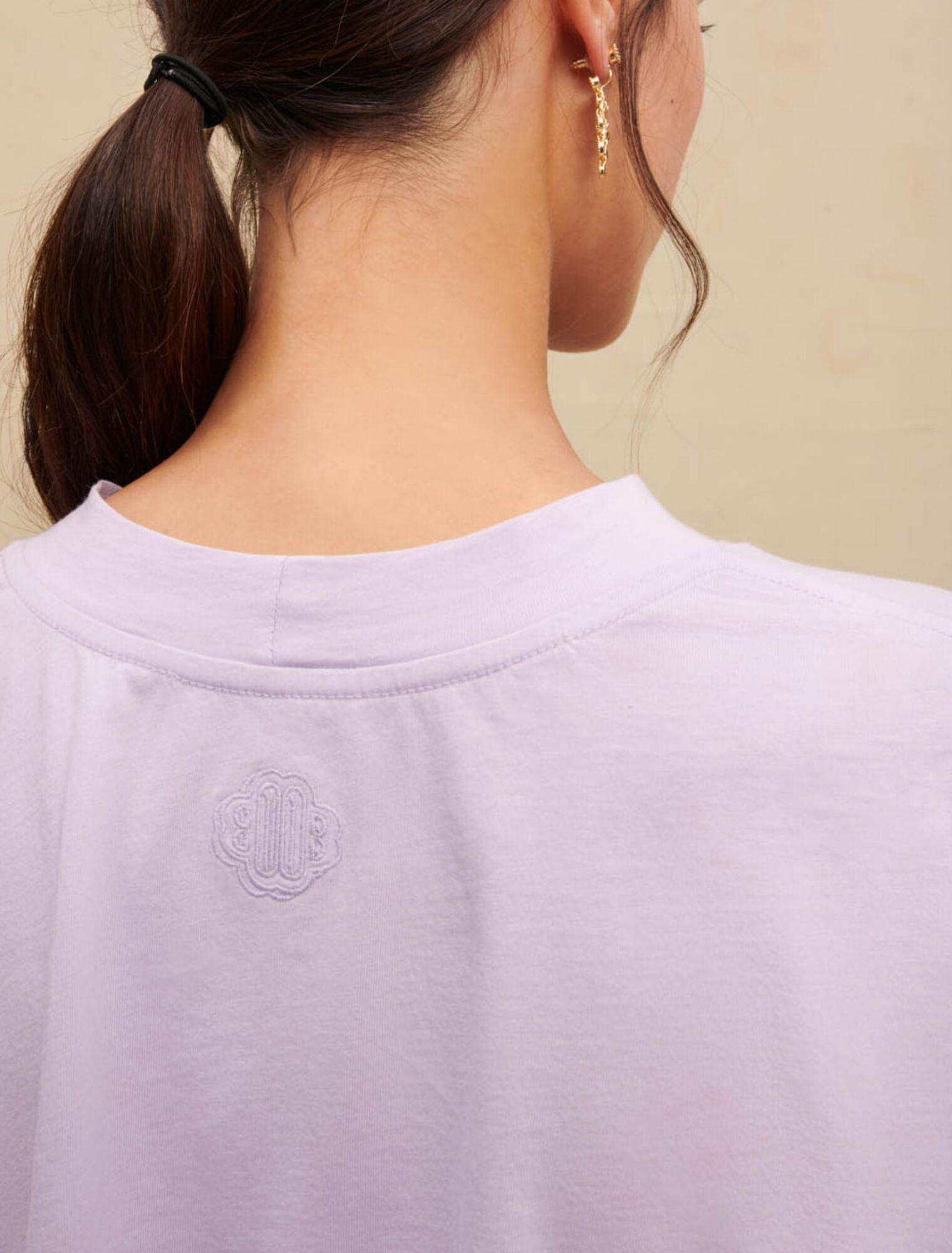 Camiseta con estampado de palmeras
