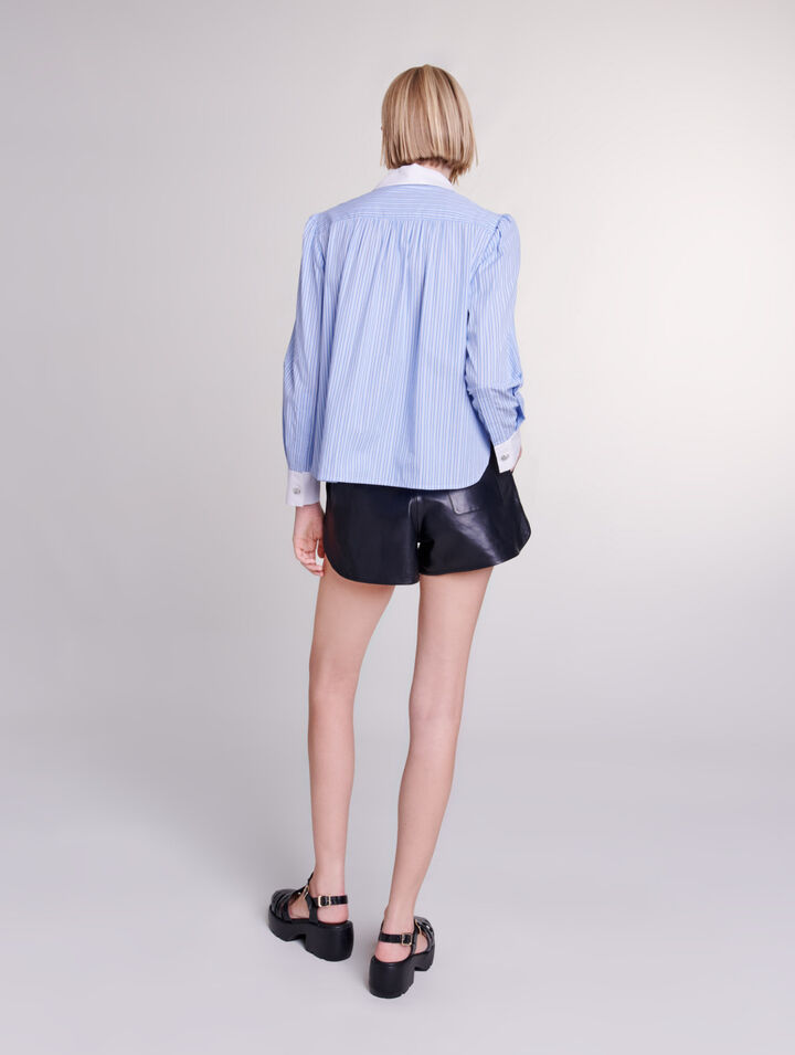 Camisa a rayas en contraste
