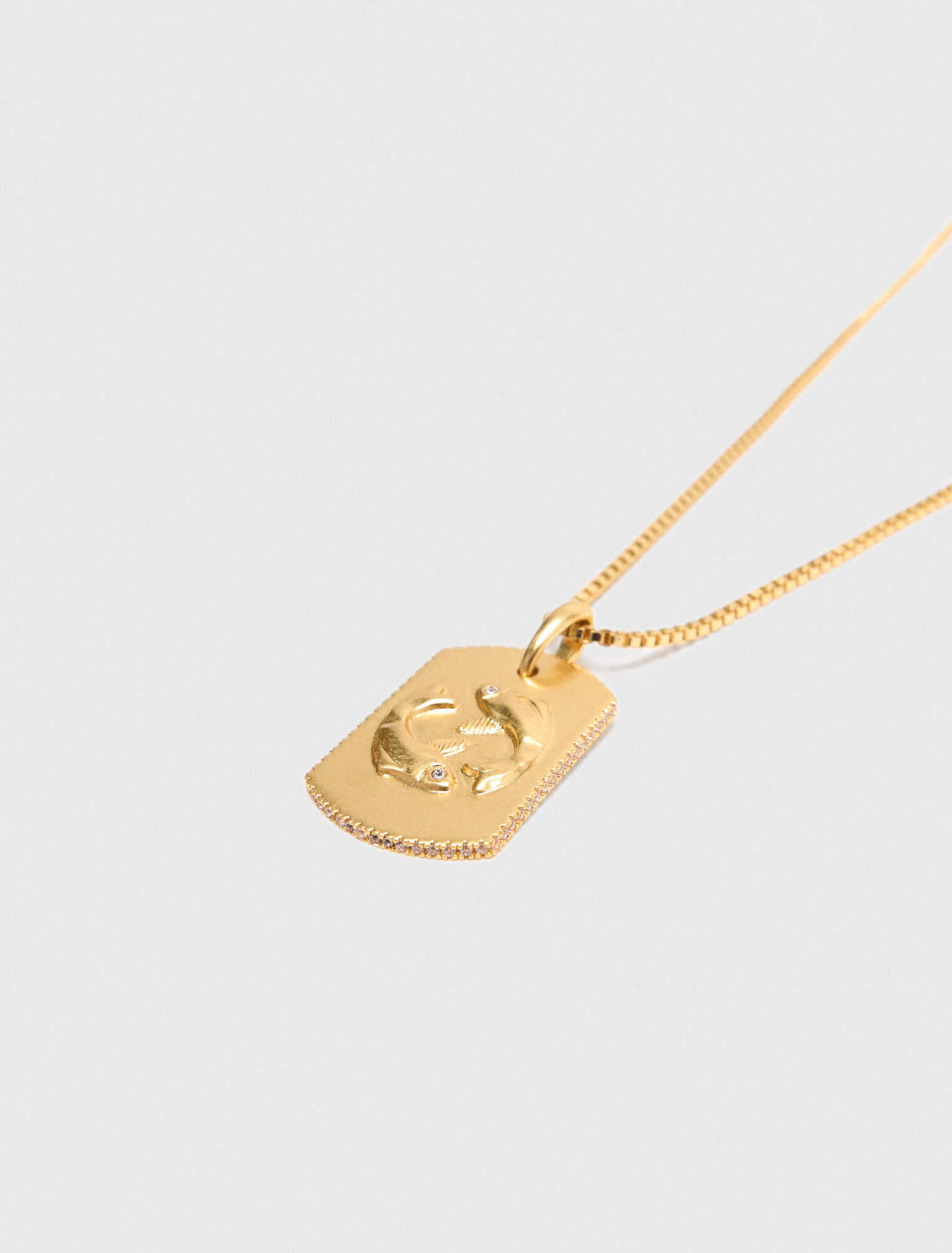 Collar placa signo del zodiaco
