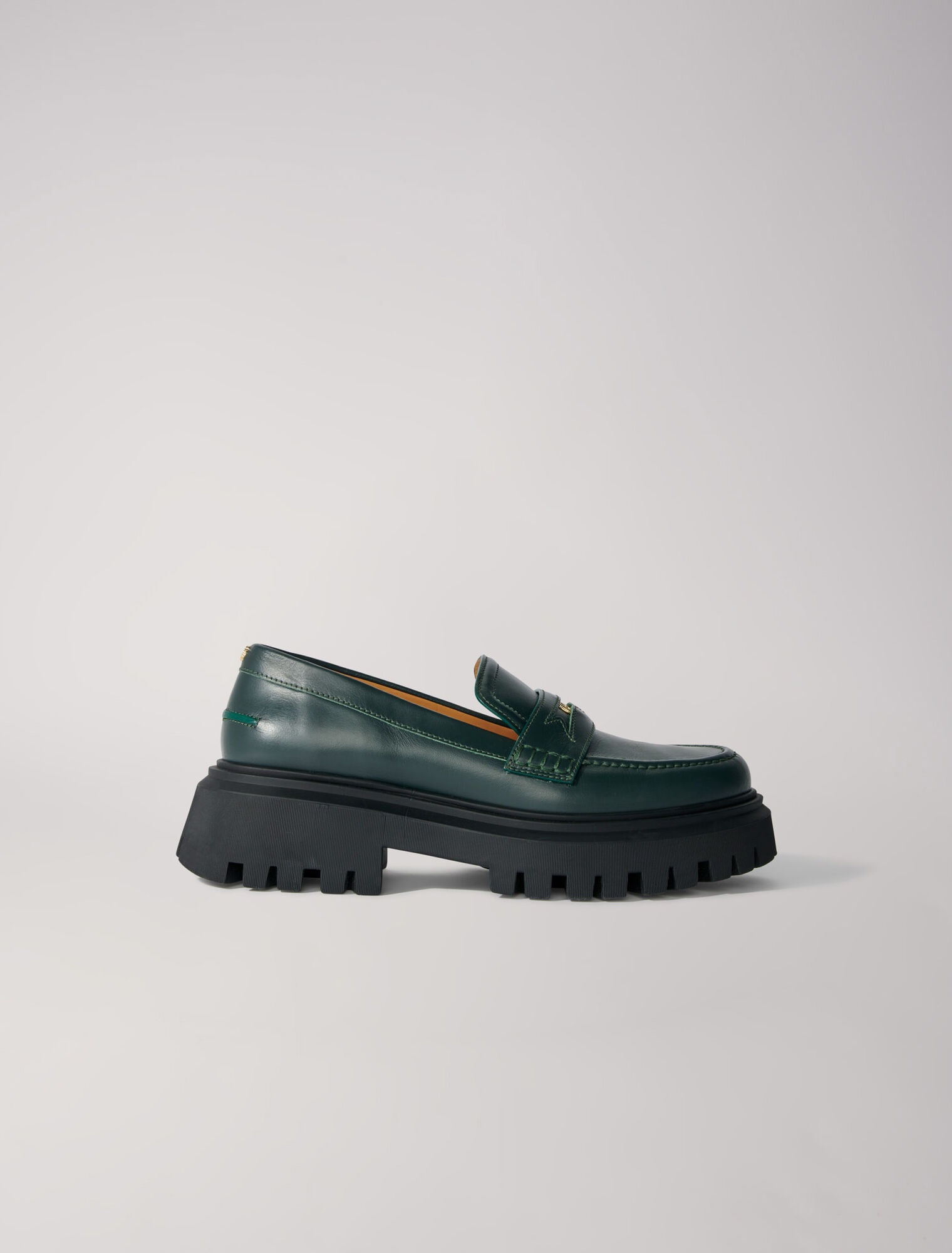 Mocasines de plataforma de piel