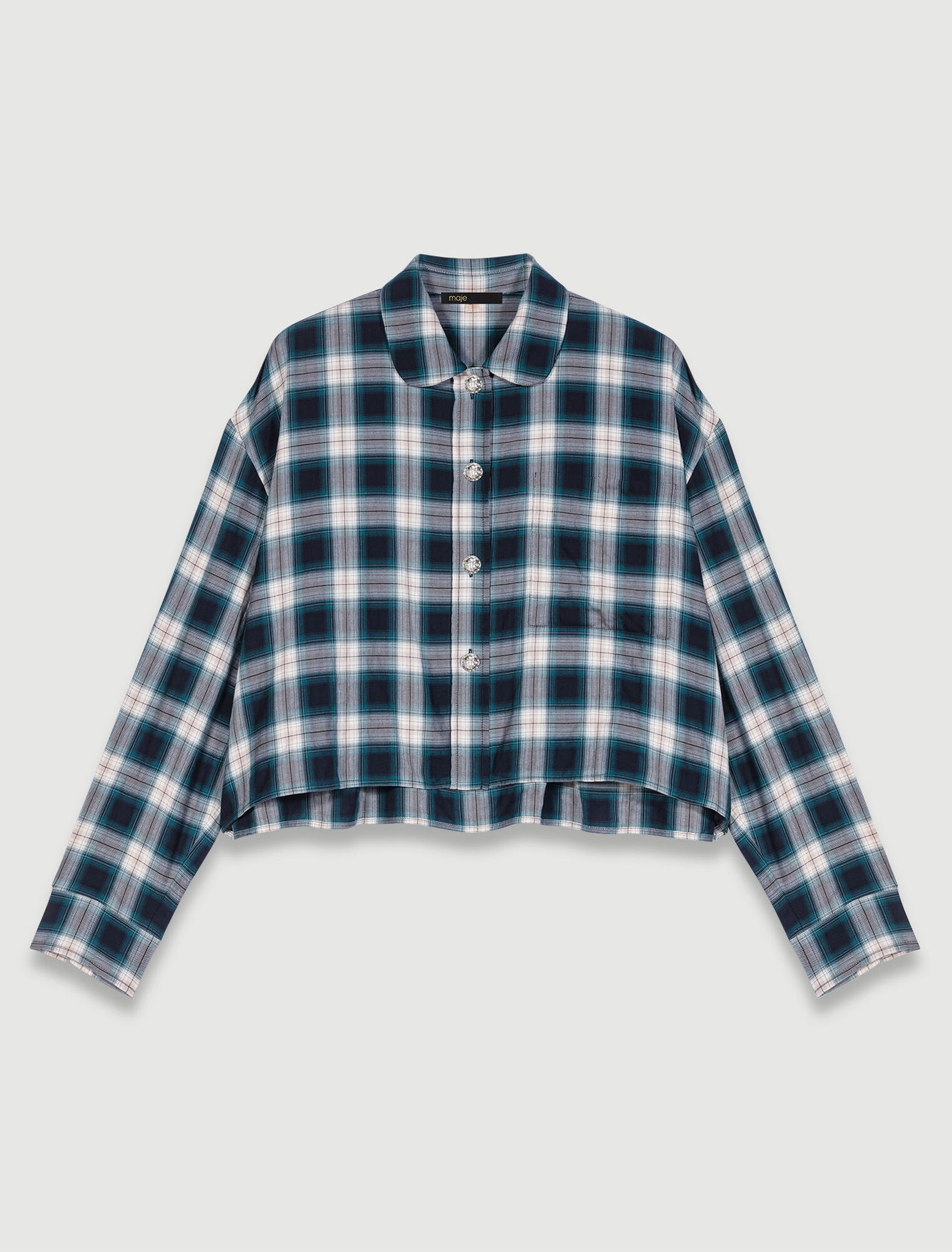 Camisa corta de cuadros