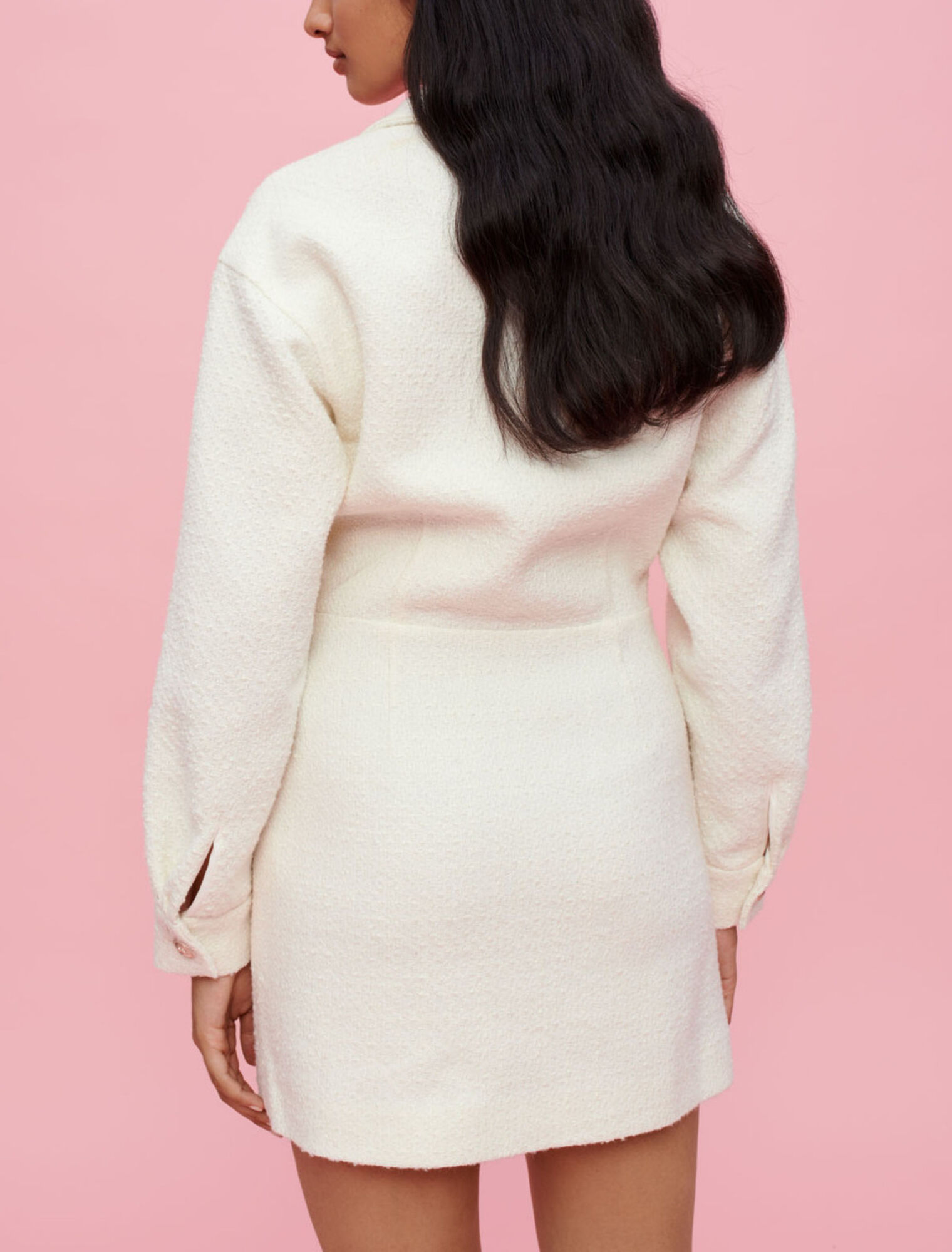 Vestido de tweed texturizado