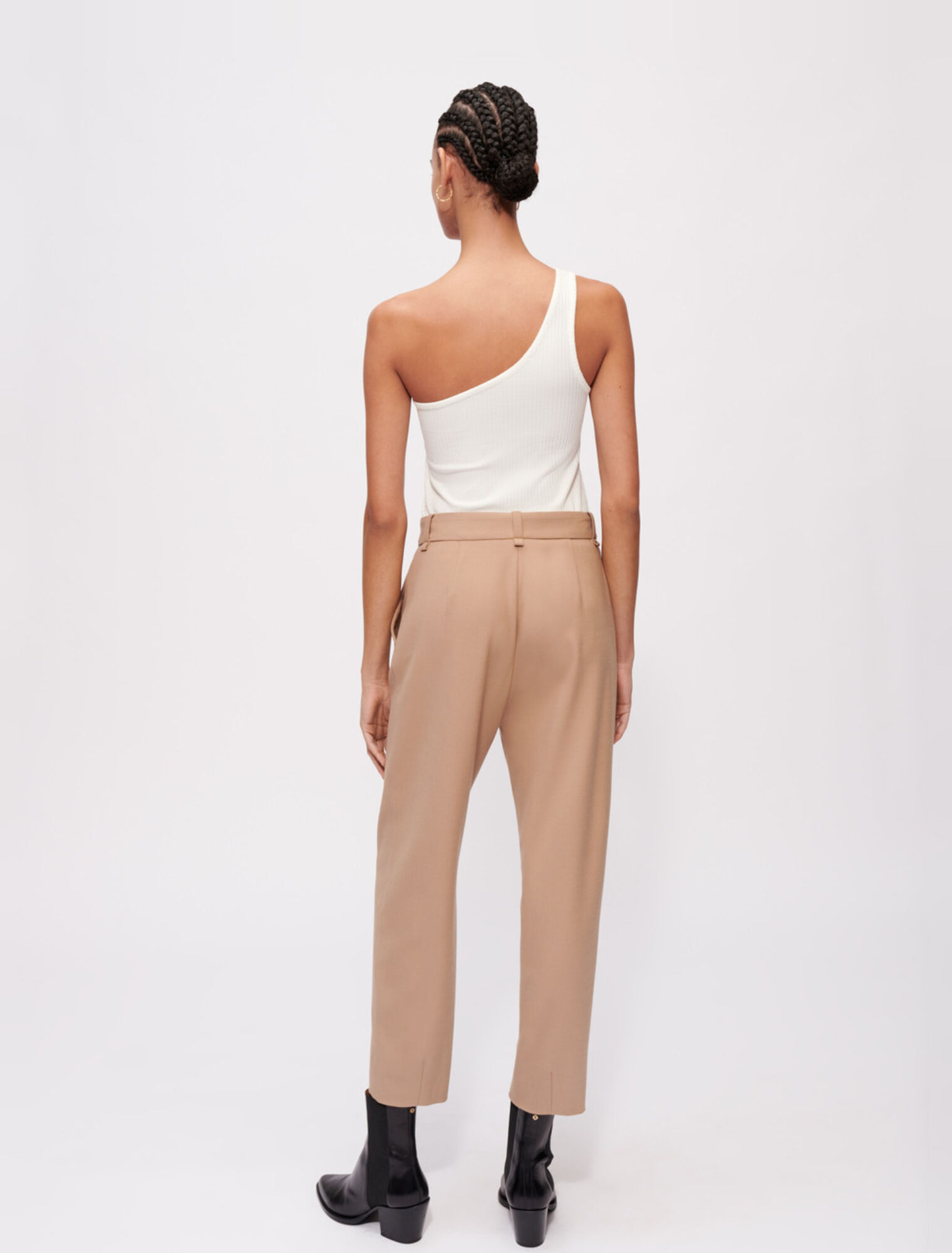 Pantalón de traje plisado