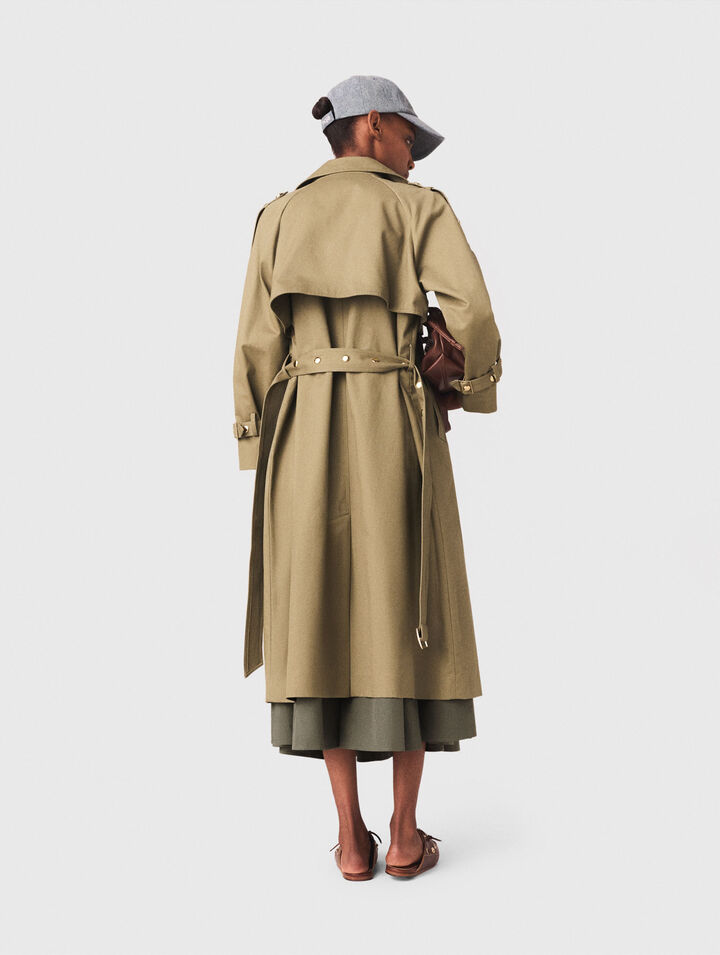 Trench clavos y cuello desmontable