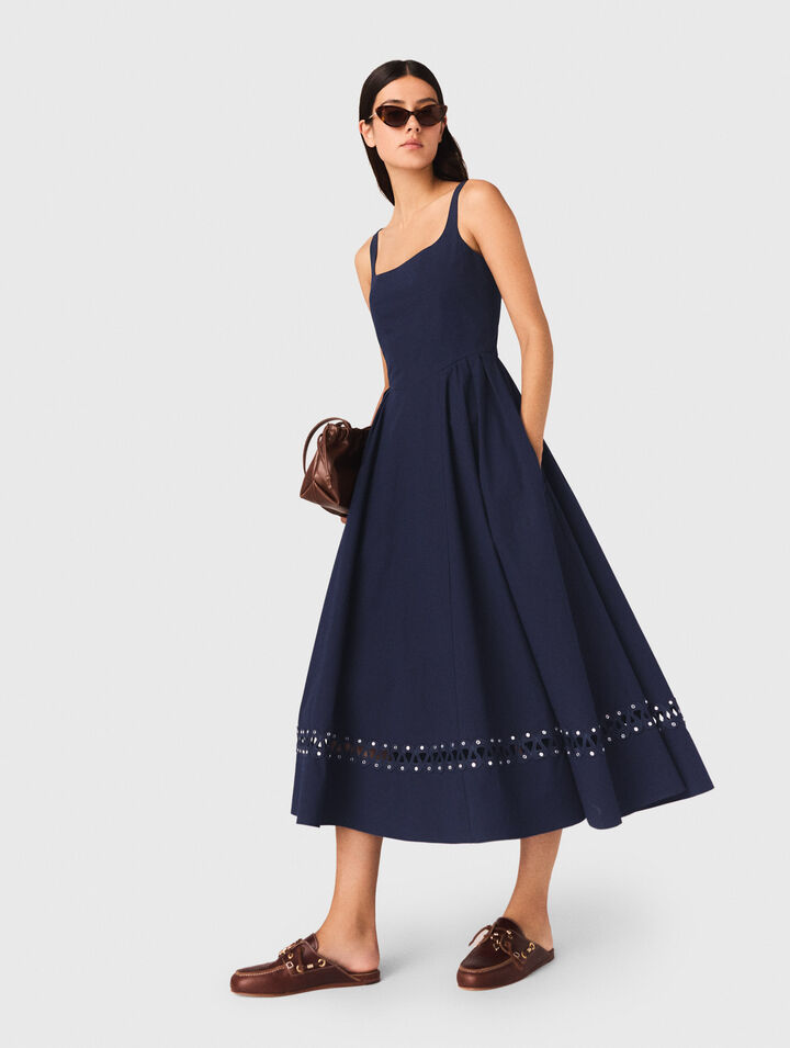 Vestido midi acampanado