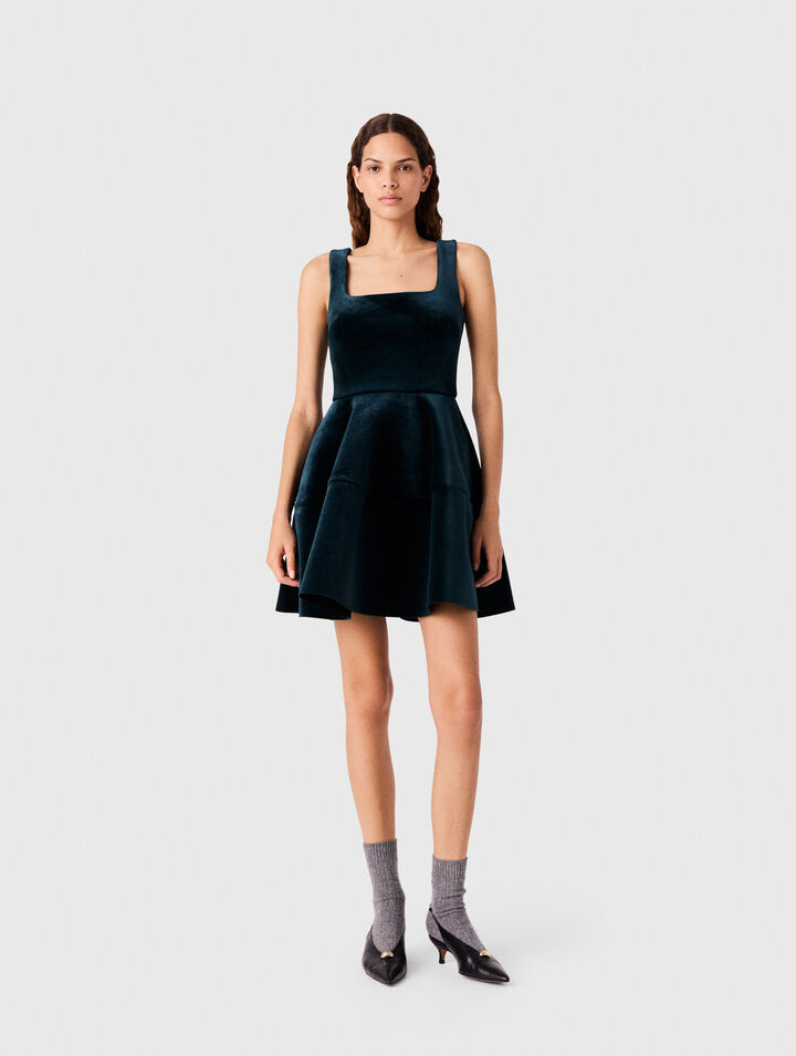 Vestido patinadora de terciopelo